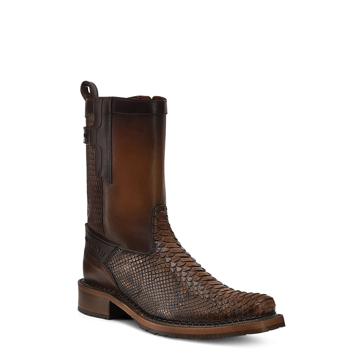 Honey Python Zipper Boot