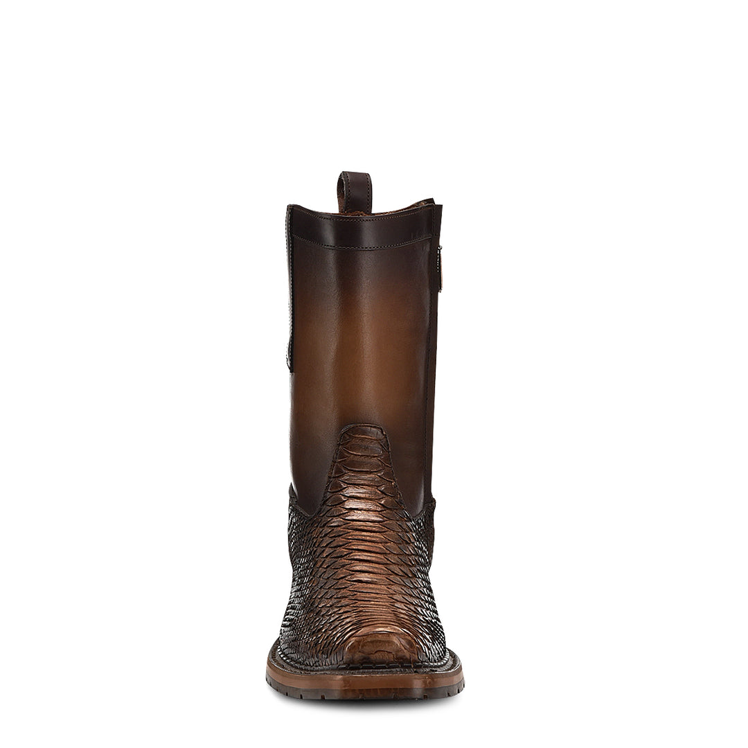 Honey Python Zipper Boot
