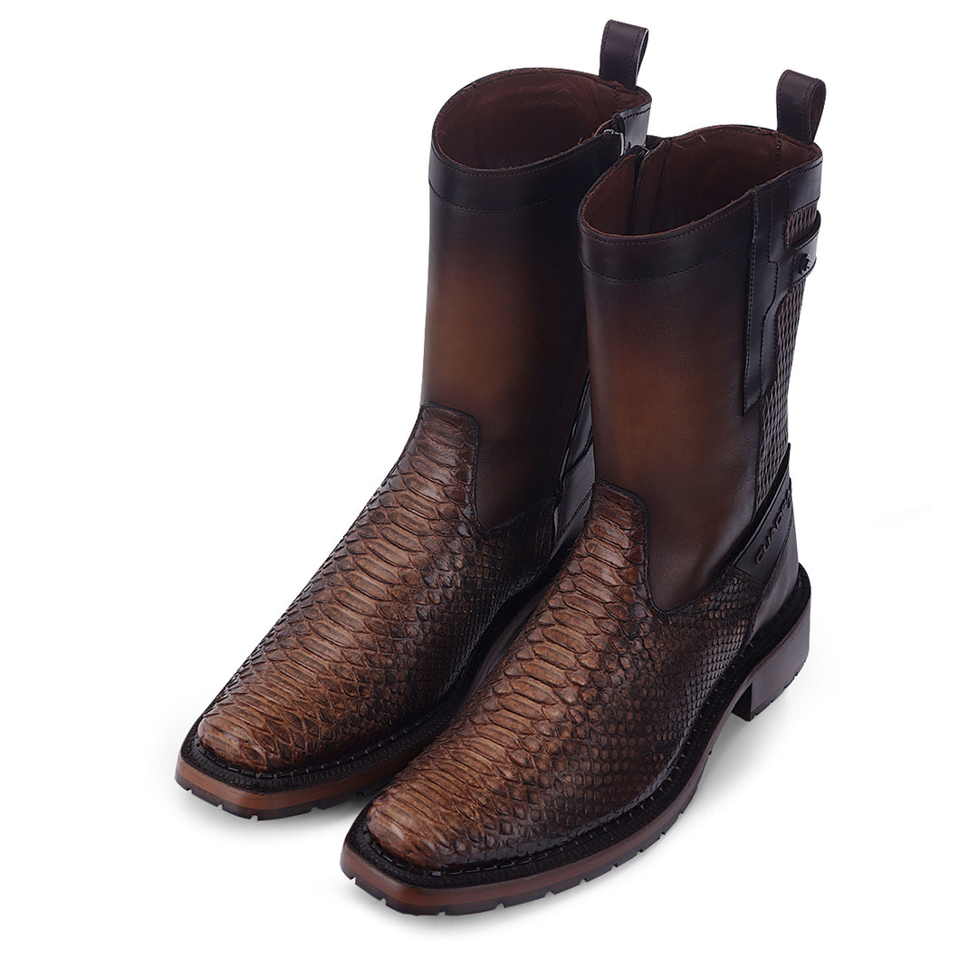 Honey Python Zipper Boot