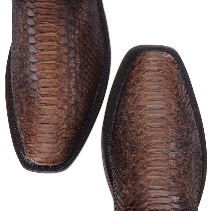 Honey Python Zipper Boot