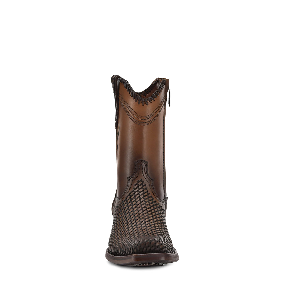 Denver Brown Laser & Woven Narrow Square Toe