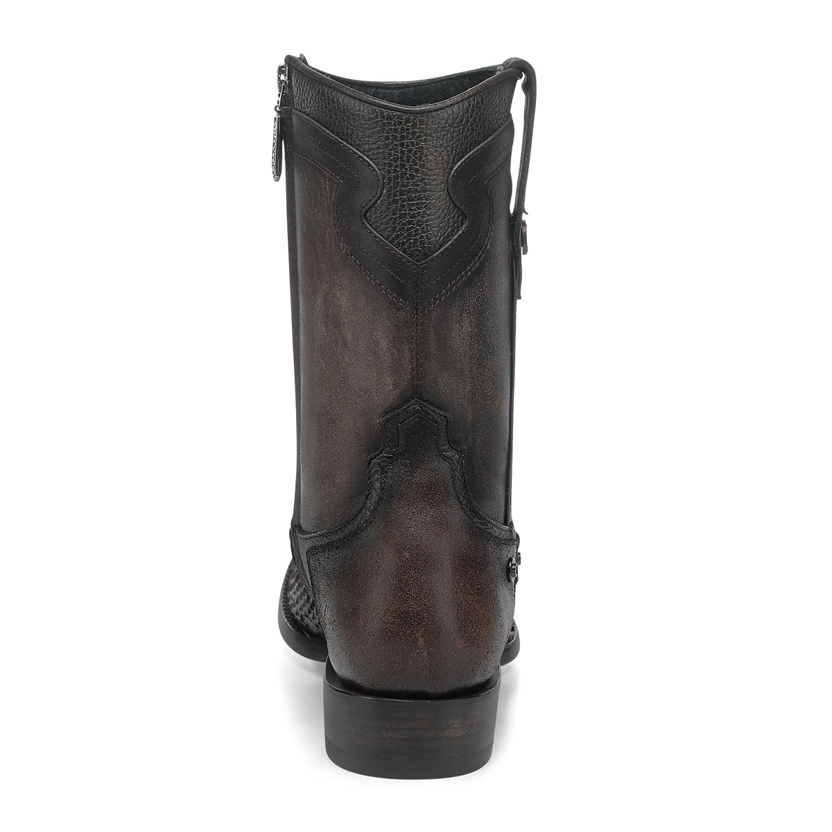 CHOCOLATE PYTHON ZIPPER & STUDS CC214