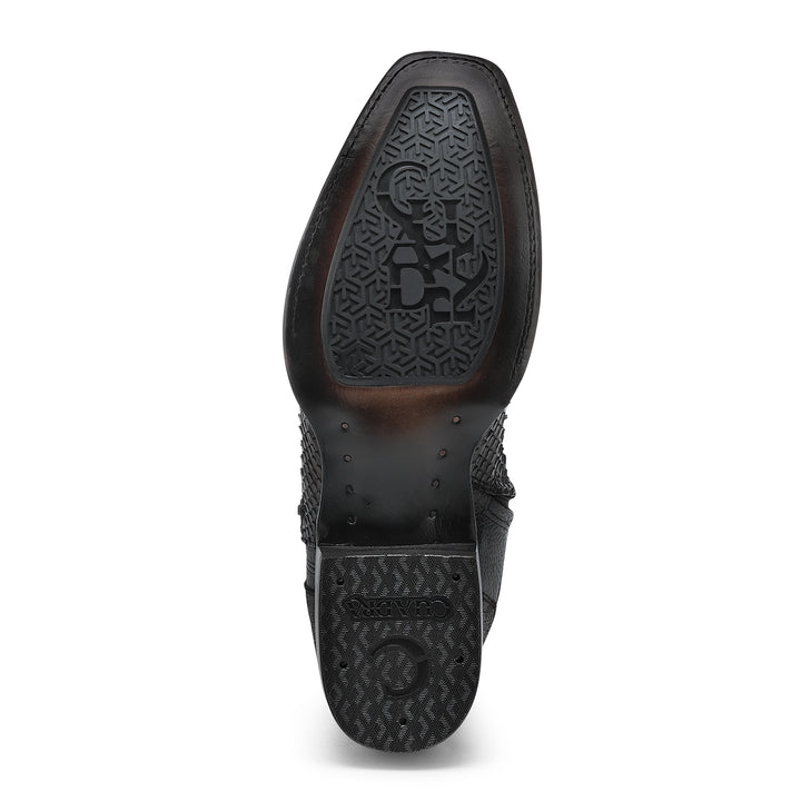 CHOCOLATE PYTHON ZIPPER & STUDS CC214