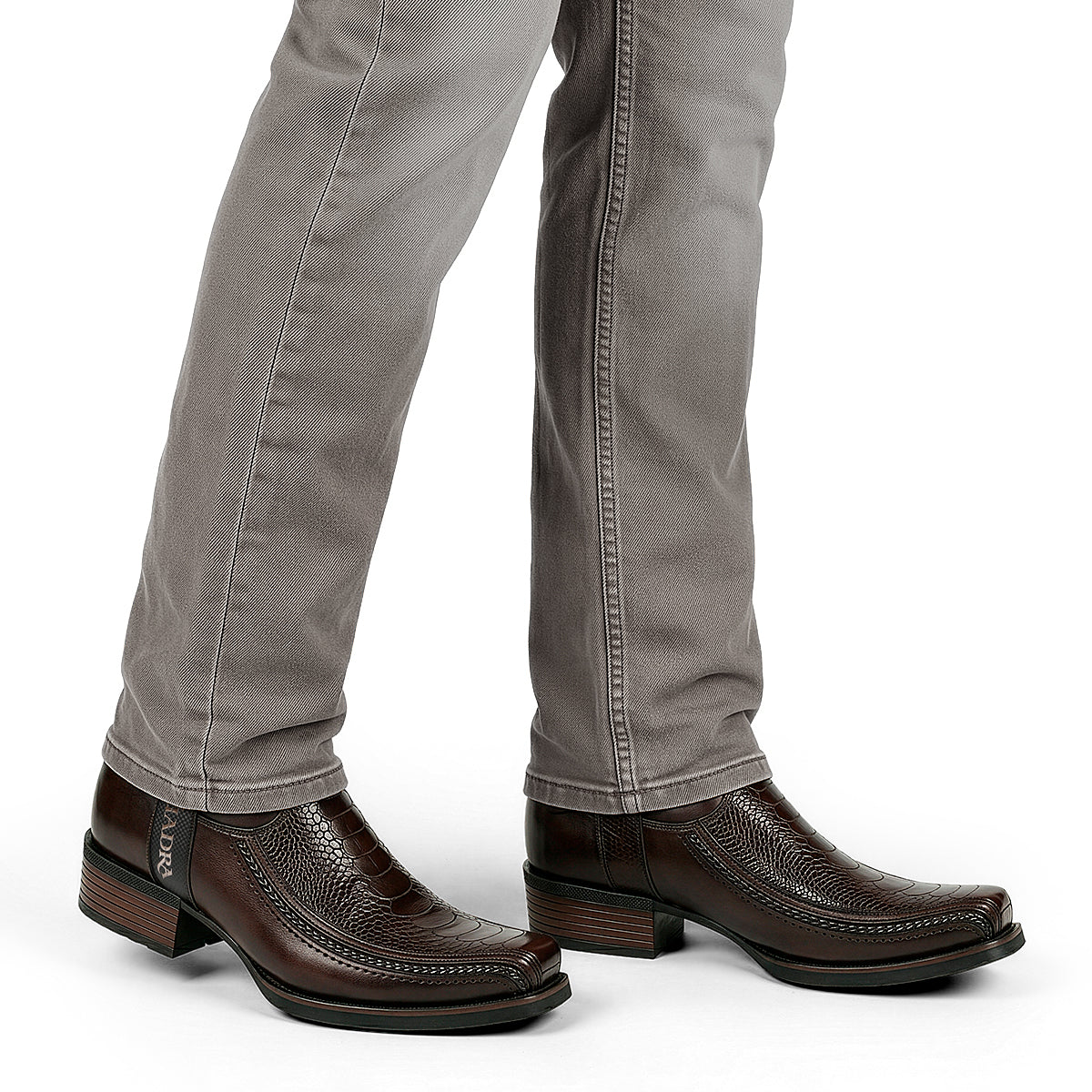 Cuadra Brown Ostrich Leg Laser & Zipper CC346