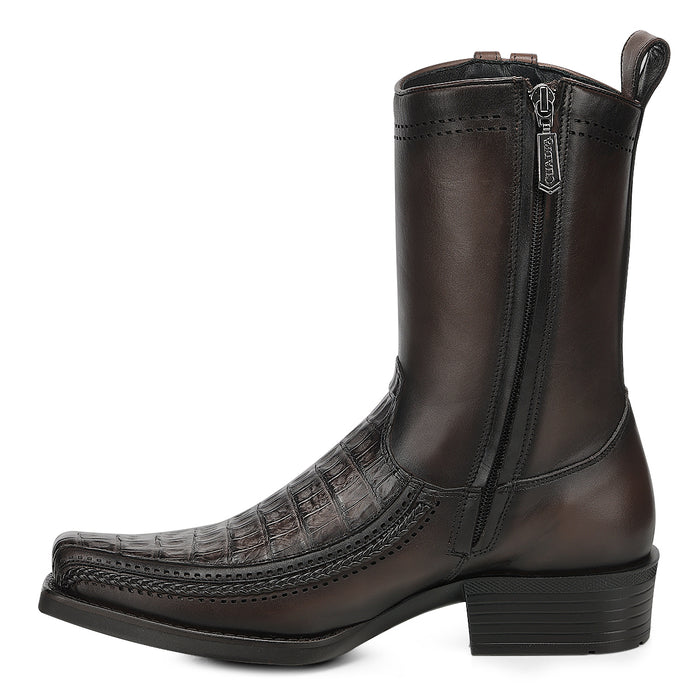 Cuadra Chocolate Caiman Laser & Zipper Narrow Square CC300