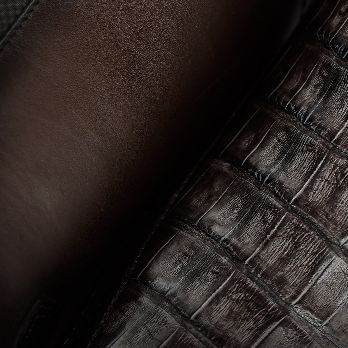 Cuadra Chocolate Caiman Laser & Zipper Narrow Square CC300