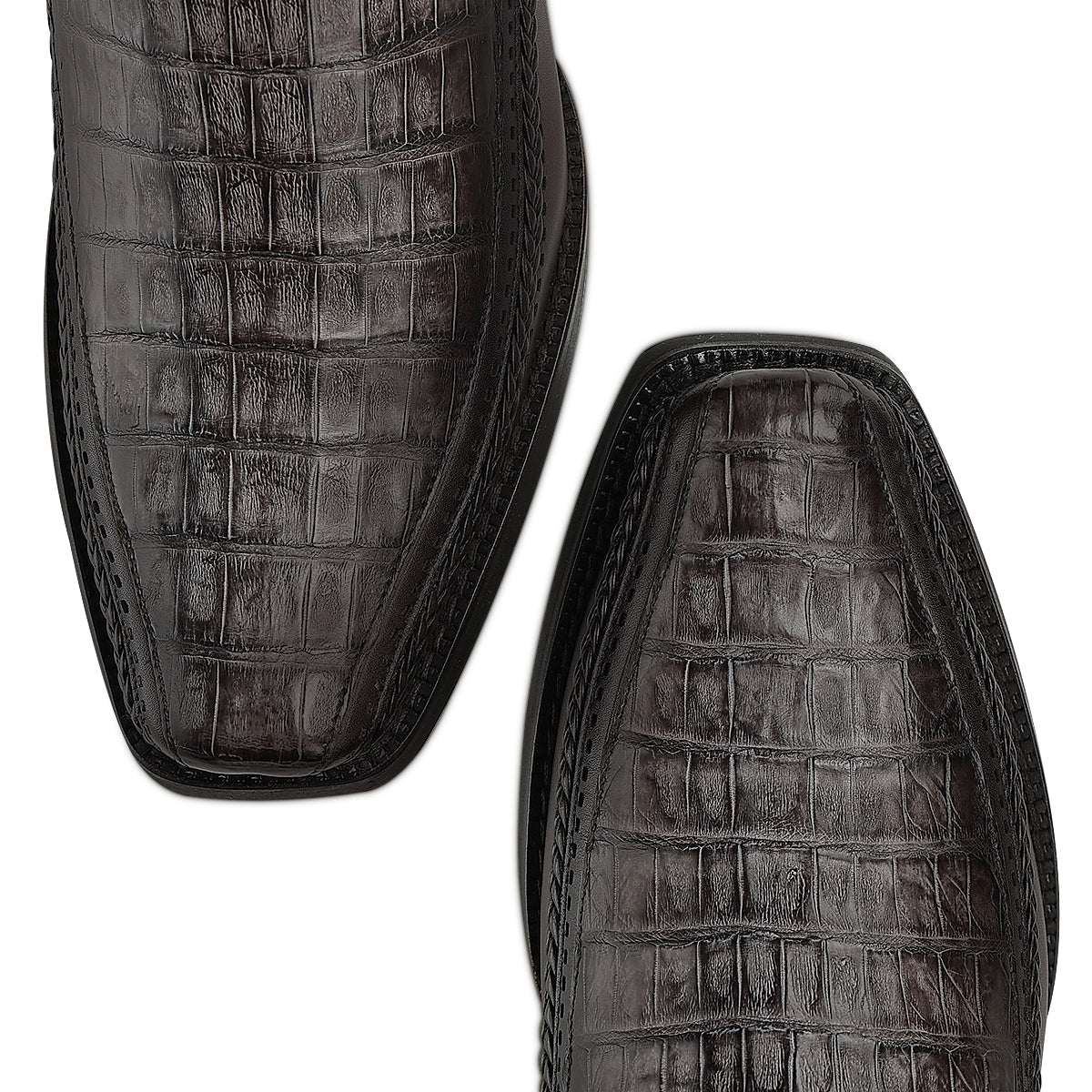Cuadra Chocolate Caiman Laser & Zipper Narrow Square CC300