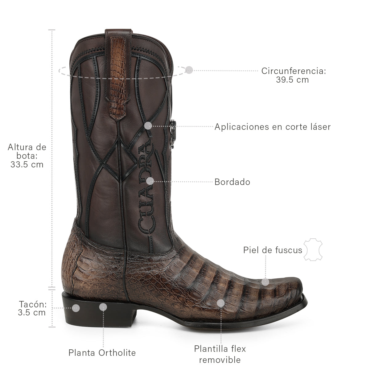 Cuadra Honey Caiman Fuscus Boot CC292