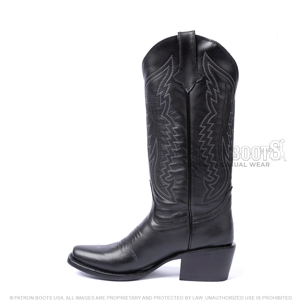 Tanner Mark Boots Black Classic Calf Texas Gold