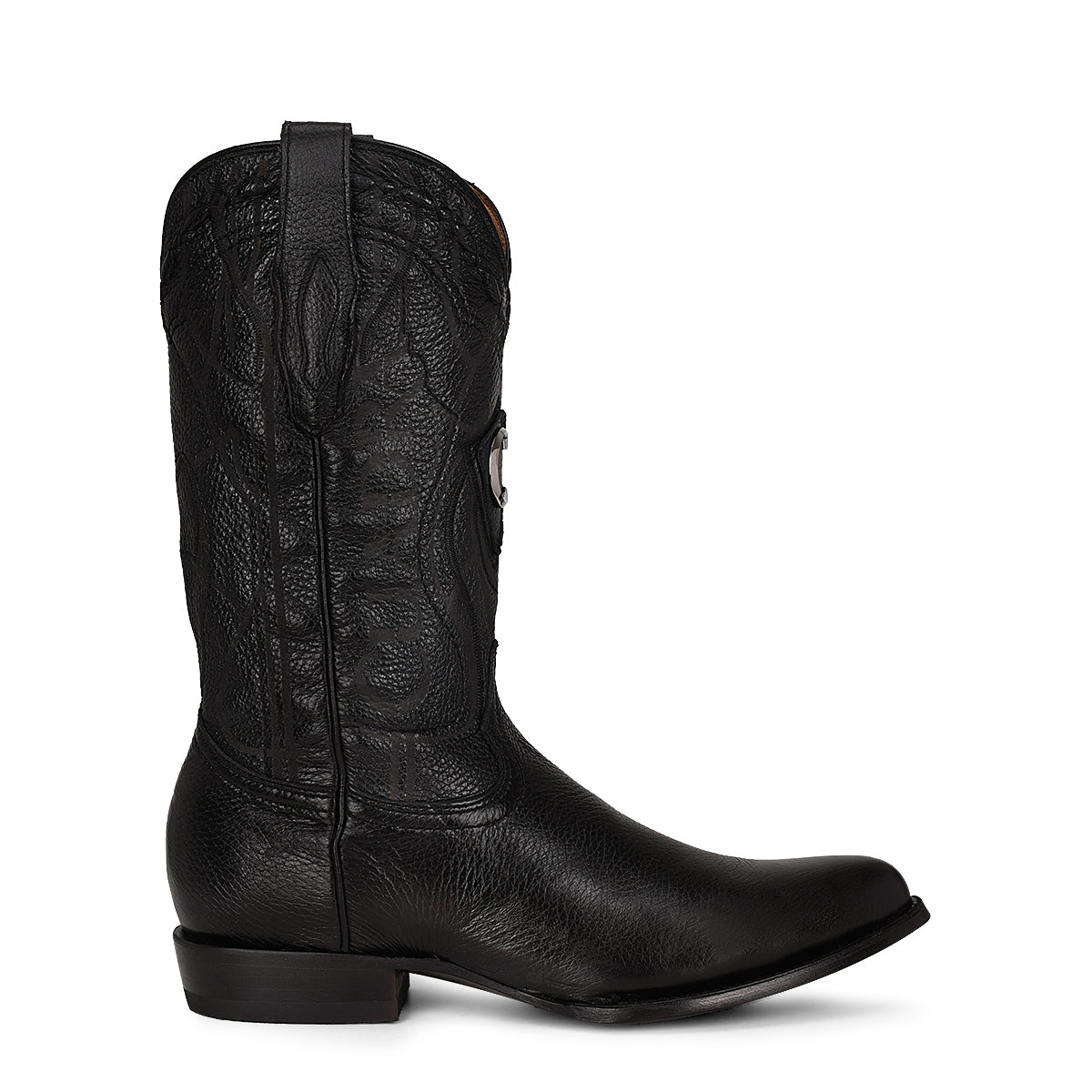 Black Deer Laser & Embroidery Round Toe