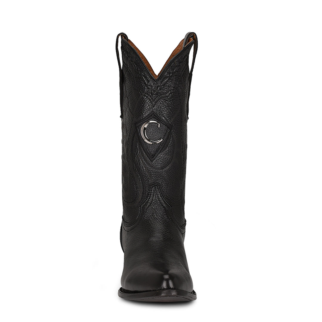 Black Deer Laser & Embroidery Round Toe