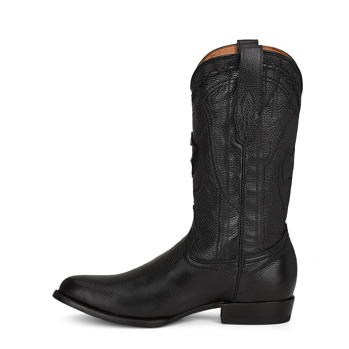 Black Deer Laser & Embroidery Round Toe