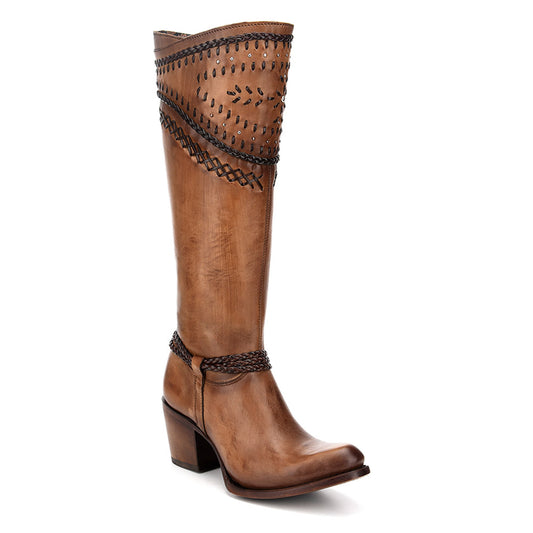 Cuadra Sand Zipper & Woven & Studs & Harness CU213