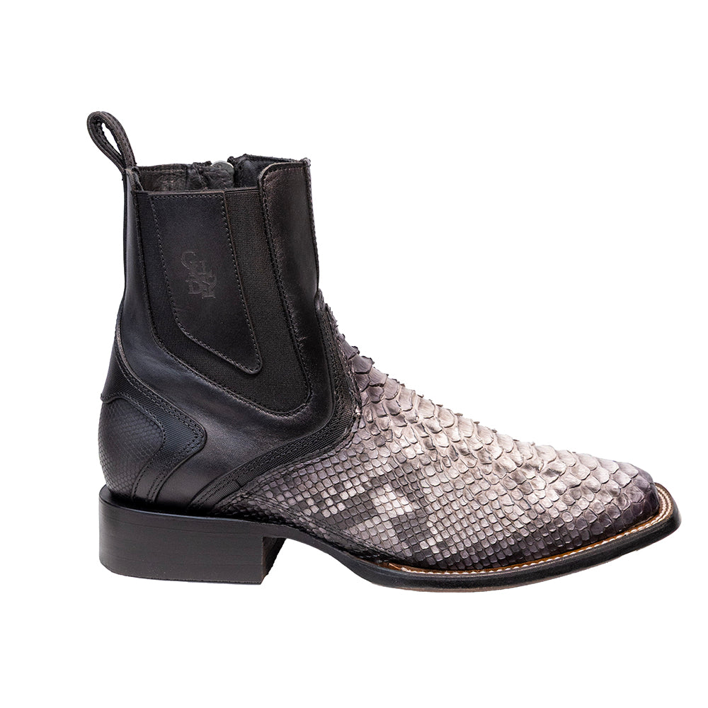 NATURAL & GREY PYTHON ZIPPER CC283