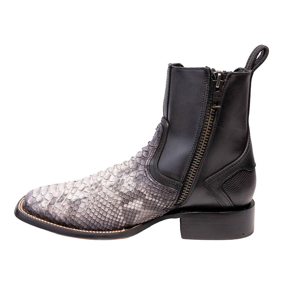 NATURAL & GREY PYTHON ZIPPER CC283
