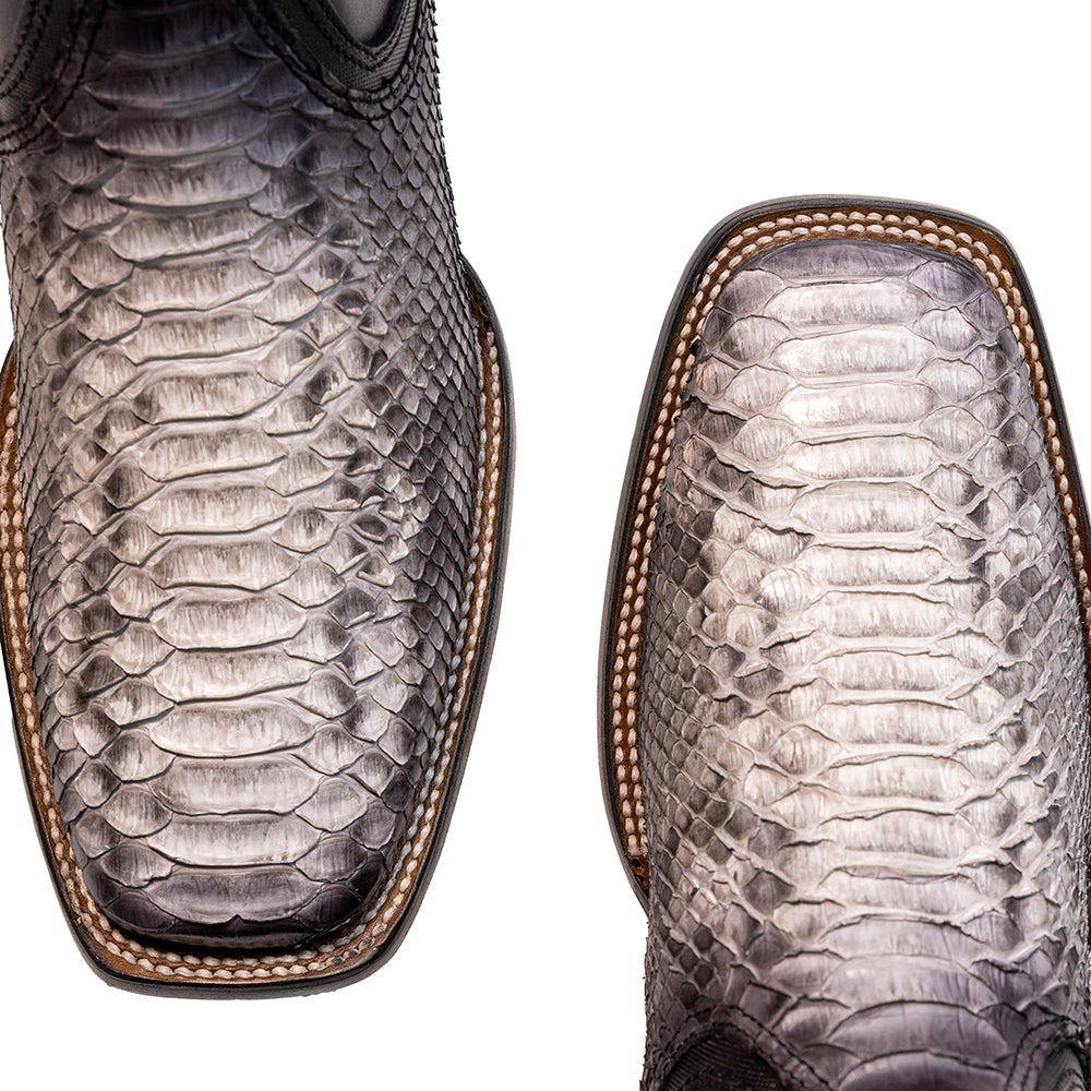 NATURAL & GREY PYTHON ZIPPER CC283