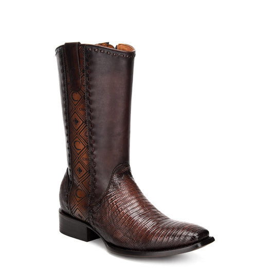 Cuadra Brown Lizard Laser & Woven & Zipper French CU375