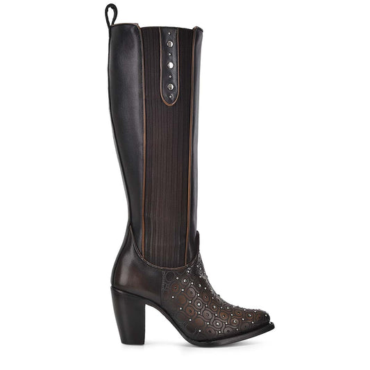 Maple Zipper & Studs & Laser Round Toe