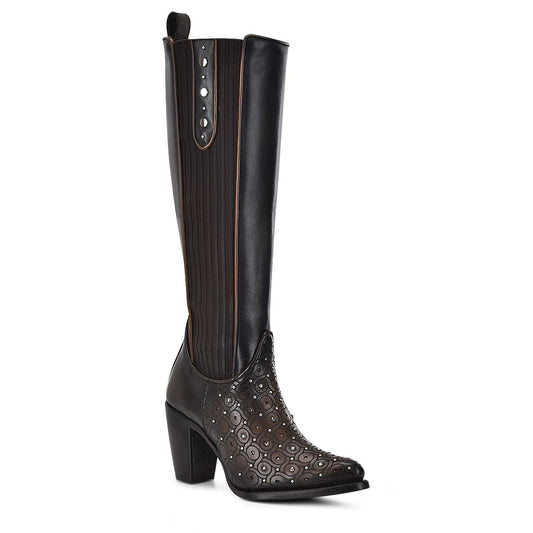 Maple Zipper & Studs & Laser Round Toe