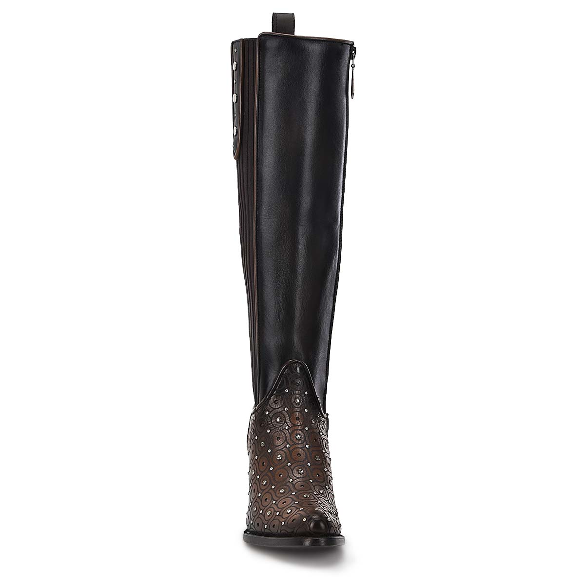 Maple Zipper & Studs & Laser Round Toe