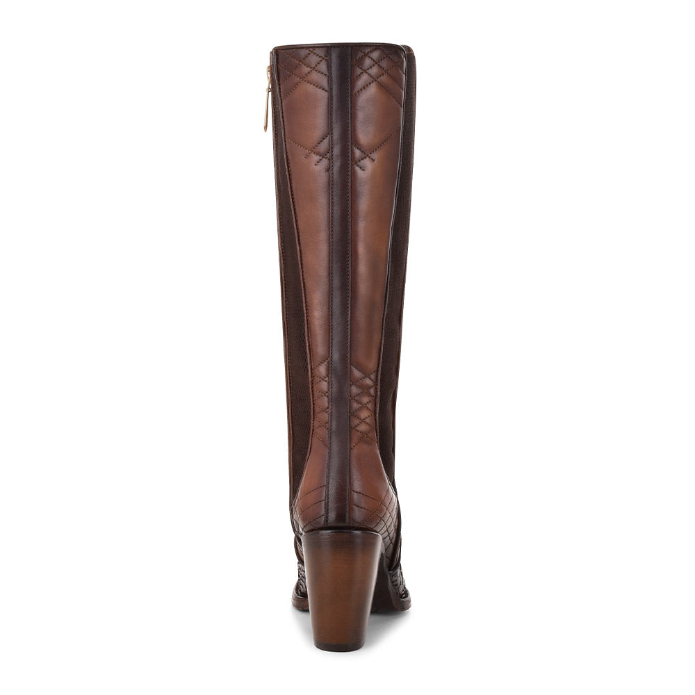 GLAZED CHESNUT PYTHON LASER & EMBROIDERY
