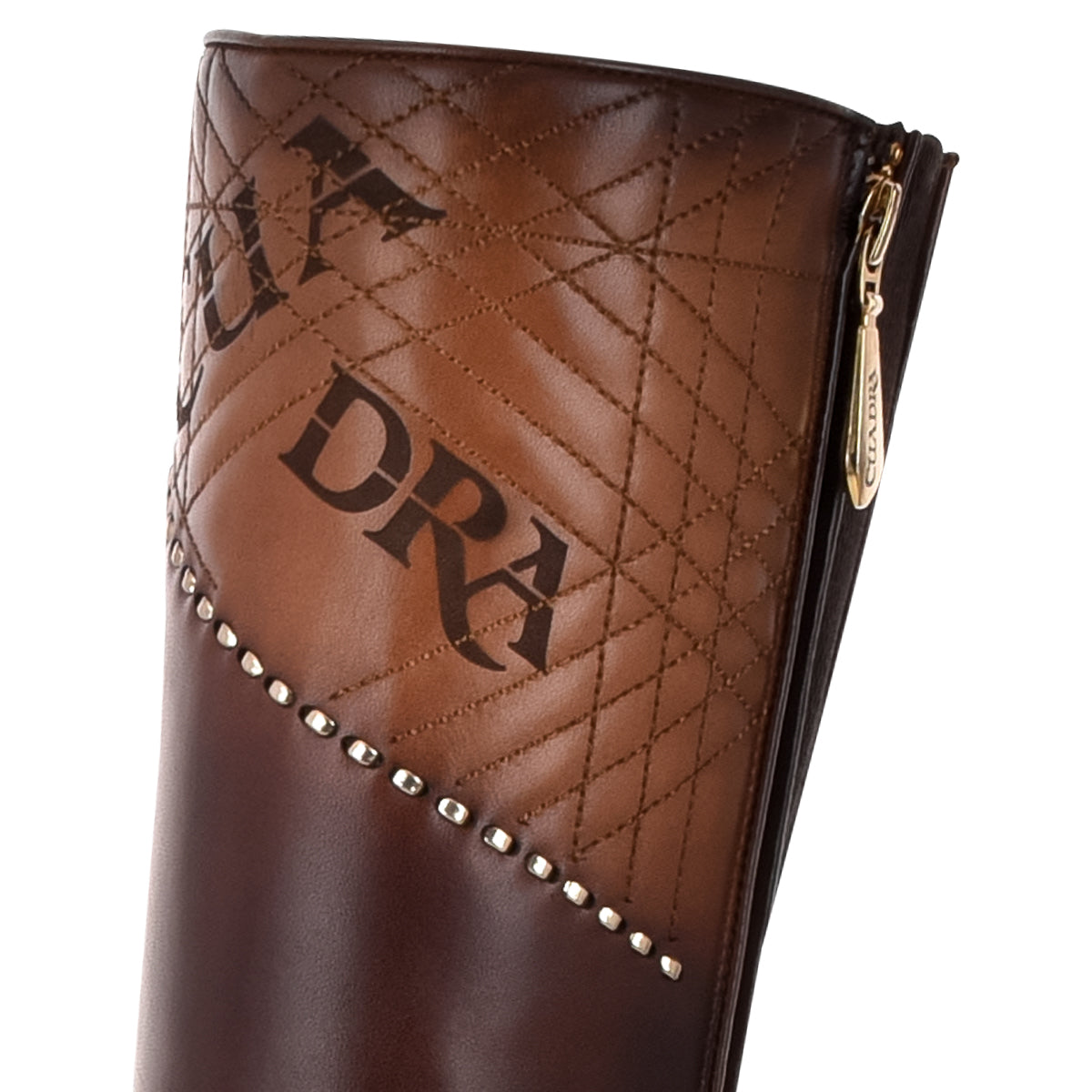 GLAZED CHESNUT PYTHON LASER & EMBROIDERY