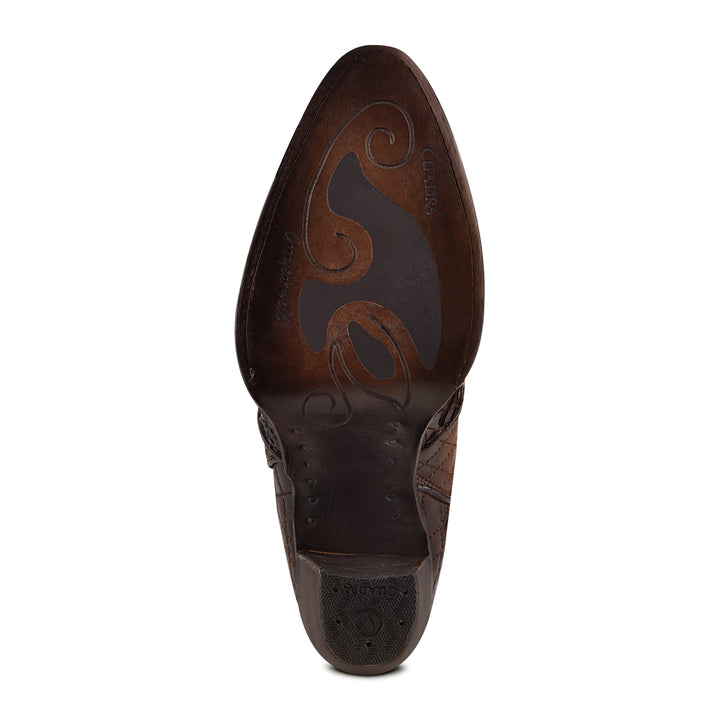 GLAZED CHESNUT PYTHON LASER & EMBROIDERY