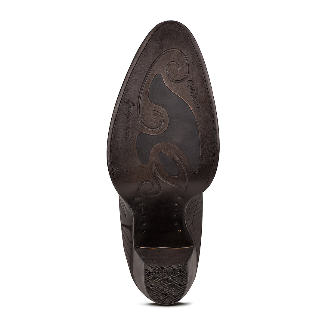 LD BLACK/BROWN EMBROIDERY & STUDS