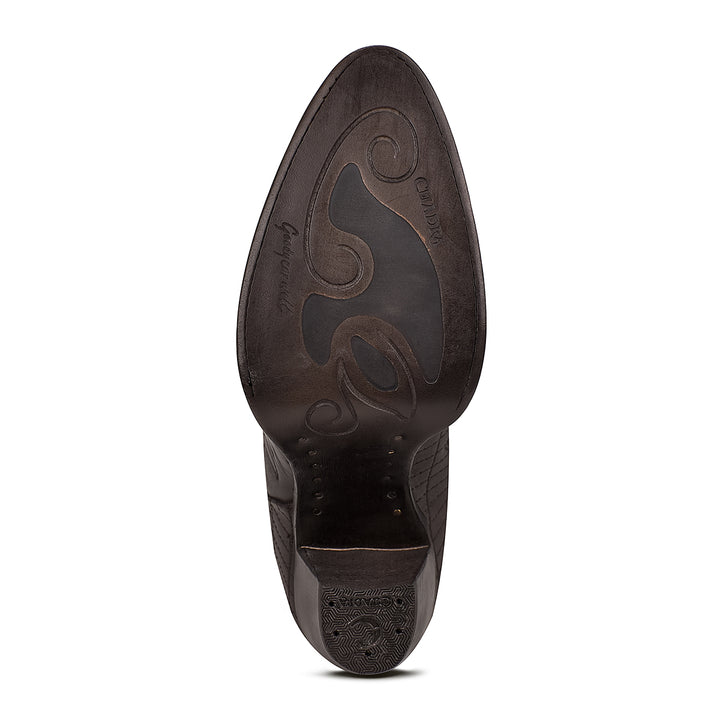 LD BLACK/BROWN EMBROIDERY & STUDS