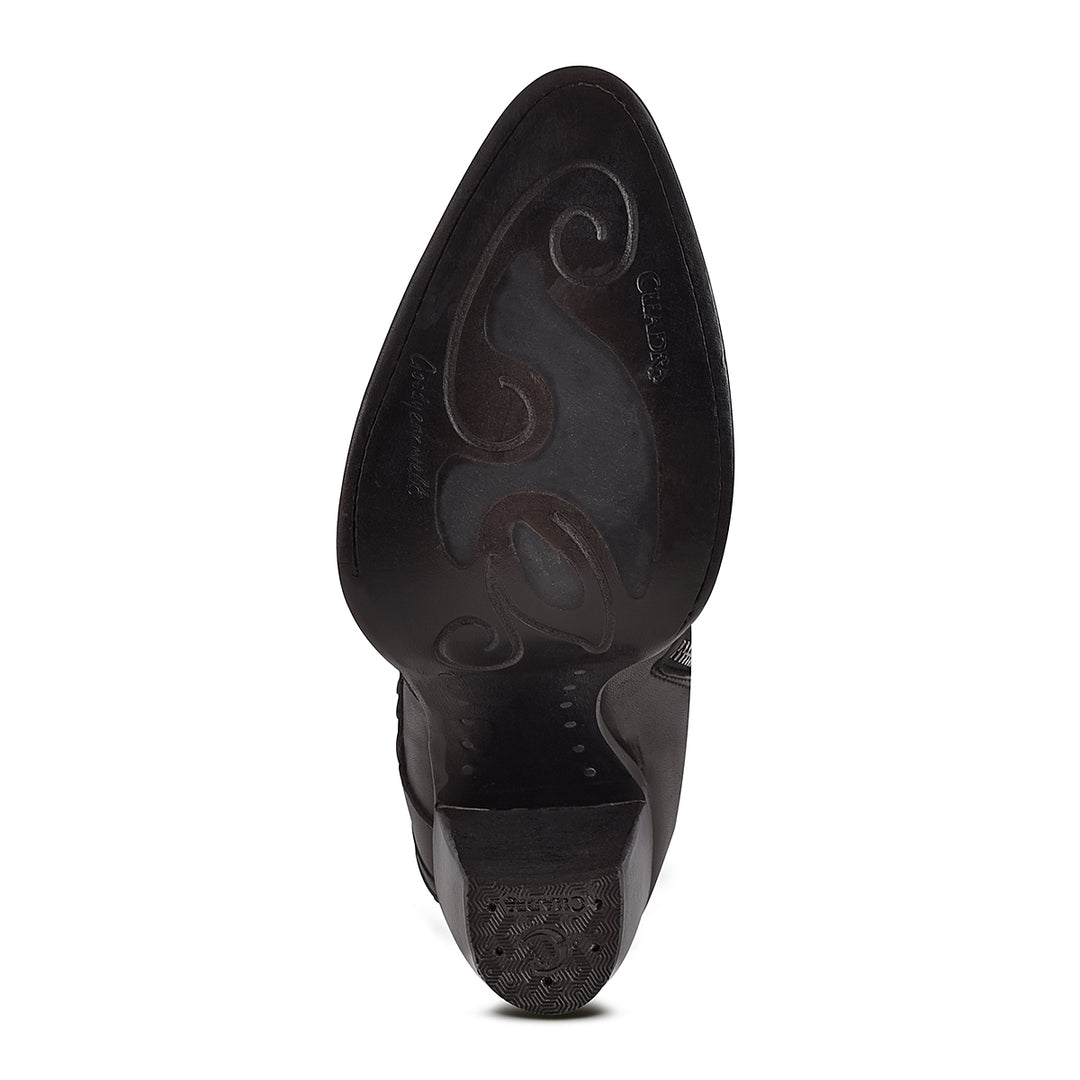 Black Stingray Laser & Woven Round Toe