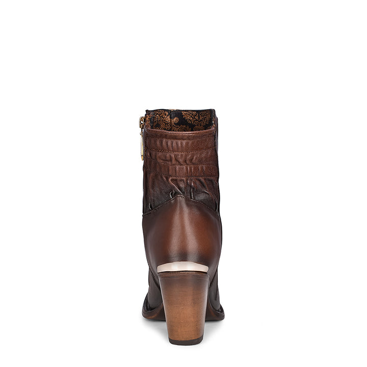 Maple Embroidery & Crystals Round Toe