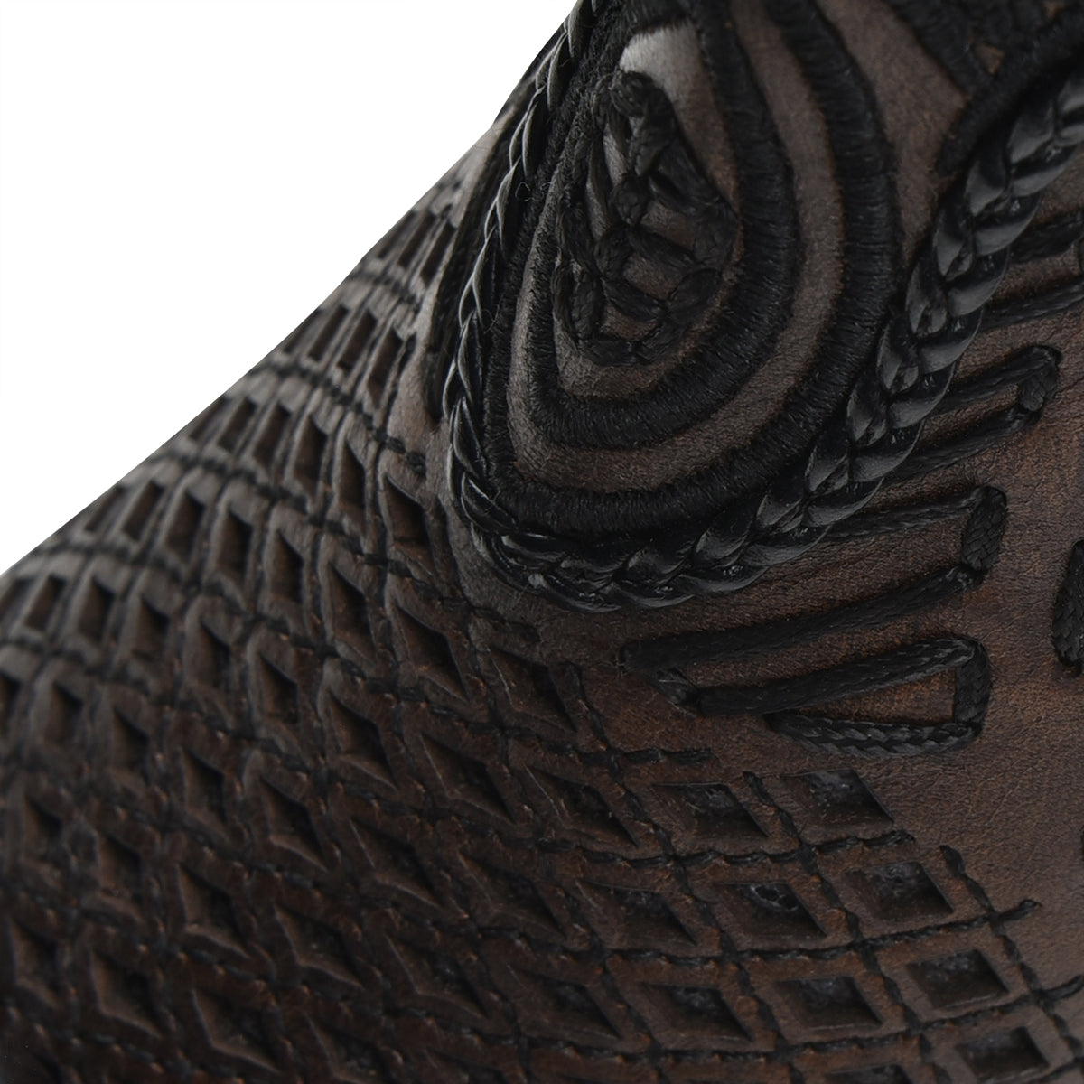 Maple Shading Laser & Embroidery & Woven Round Toe