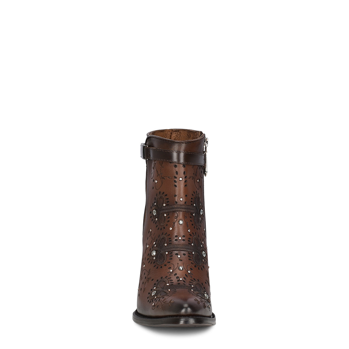 Honey Embroidery & Studs & Harness Round Toe