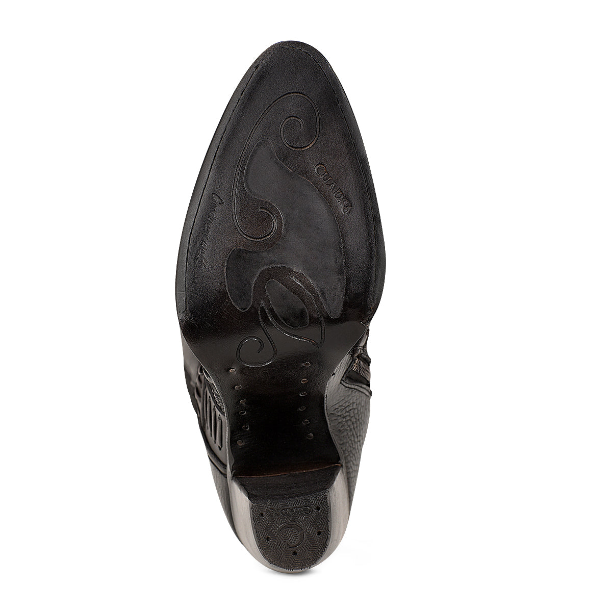 Black Stingray Laser & Woven & Zipper Round Toe