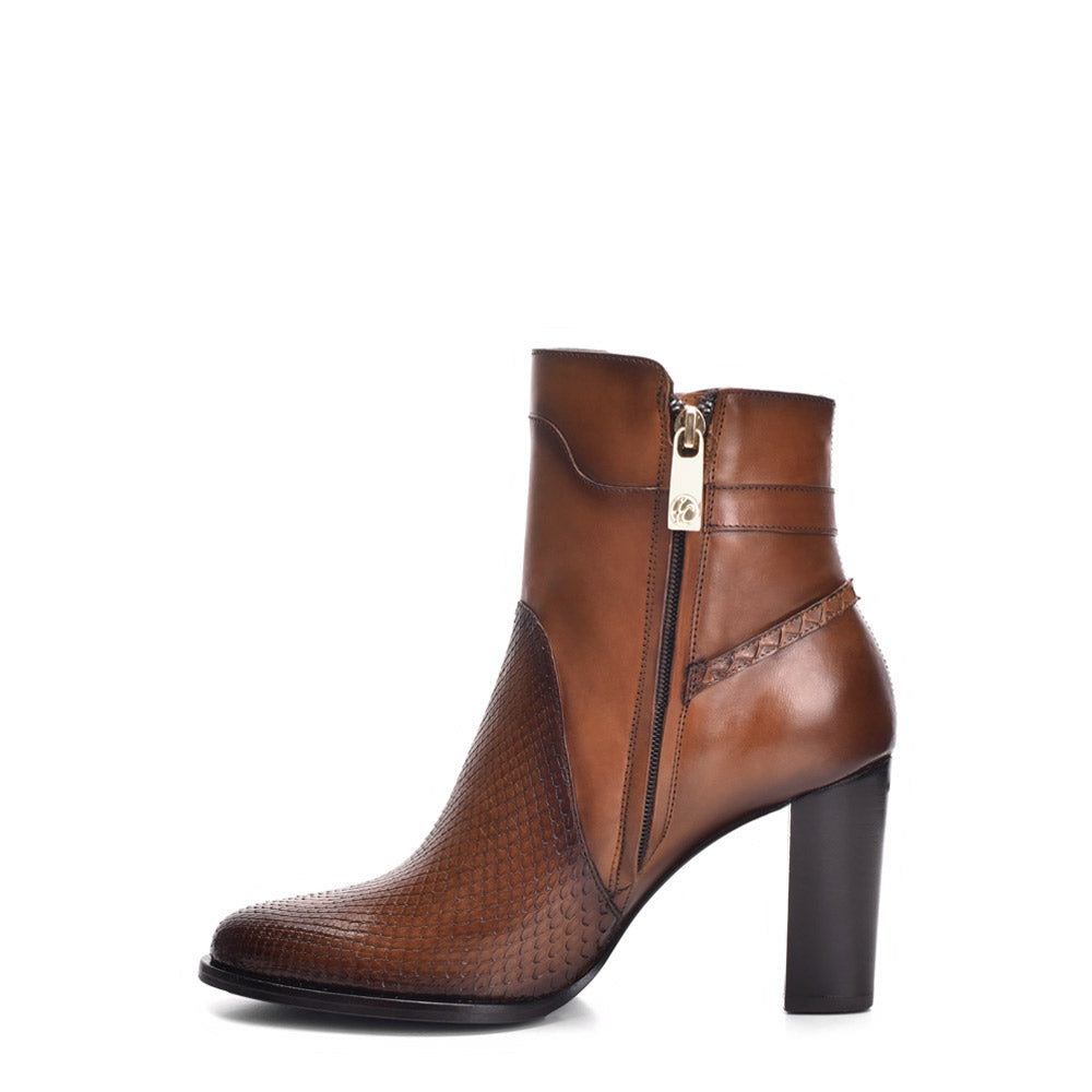 Tobacco Python M/Cowhide Harness Boot