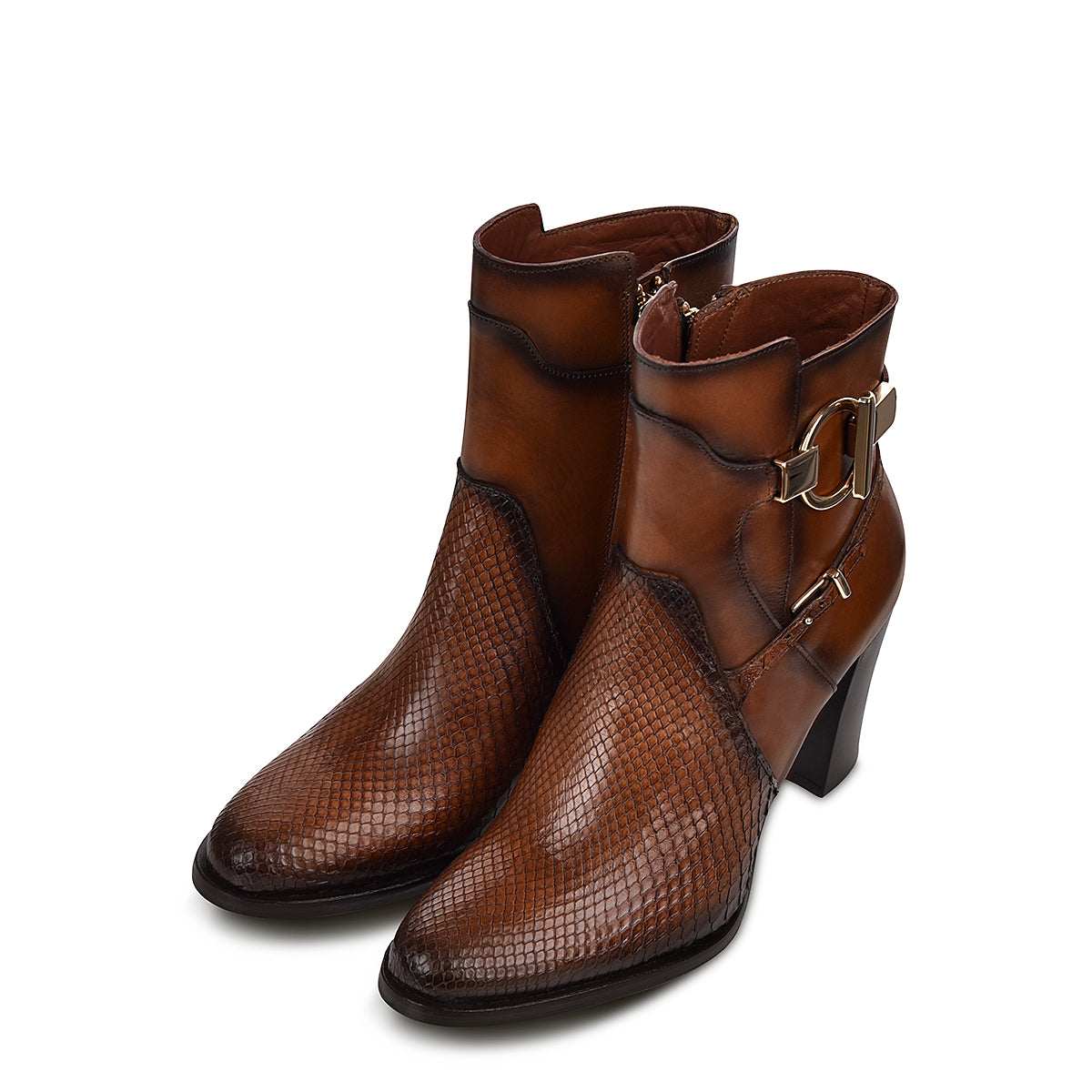 Tobacco Python M/Cowhide Harness Boot