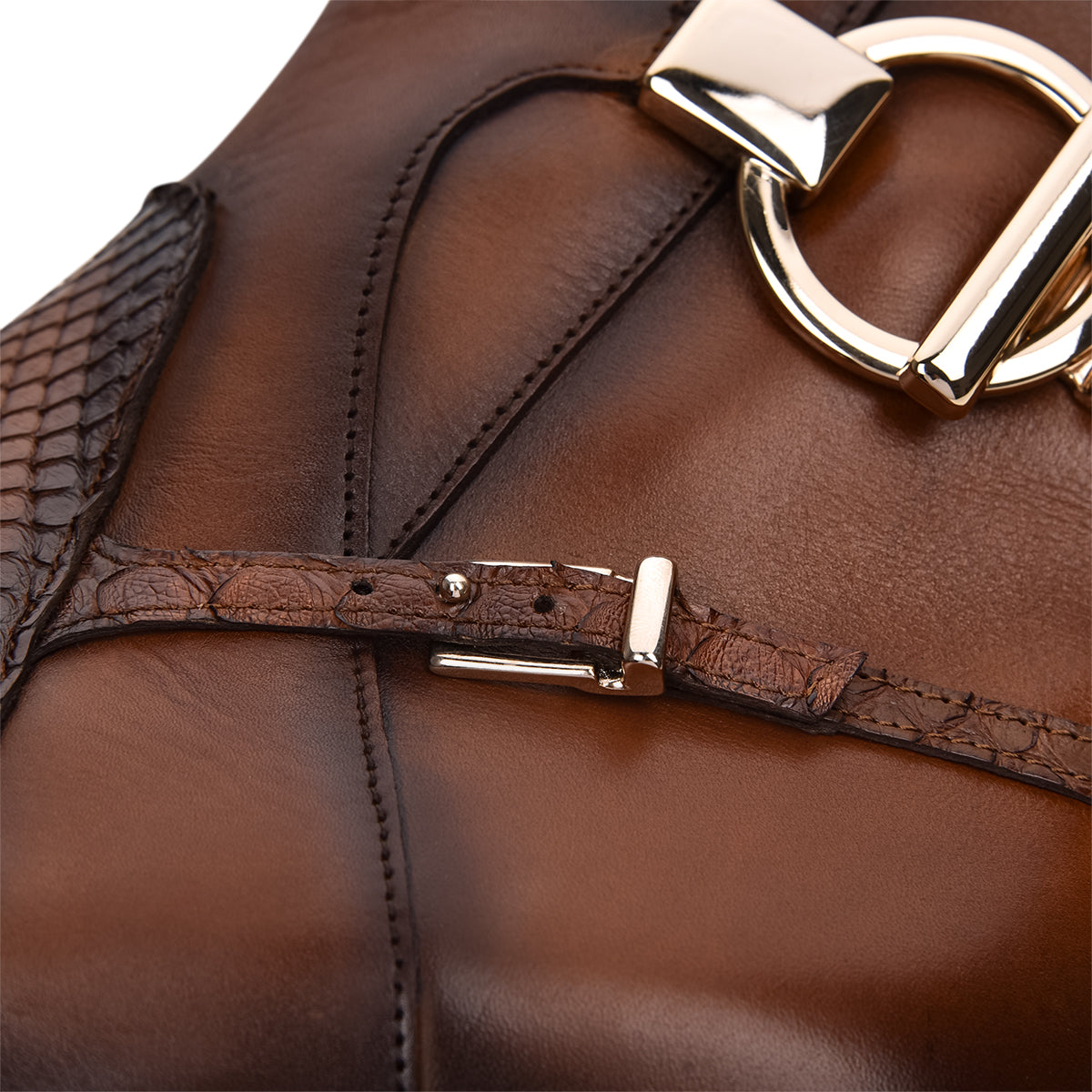 Tobacco Python M/Cowhide Harness Boot