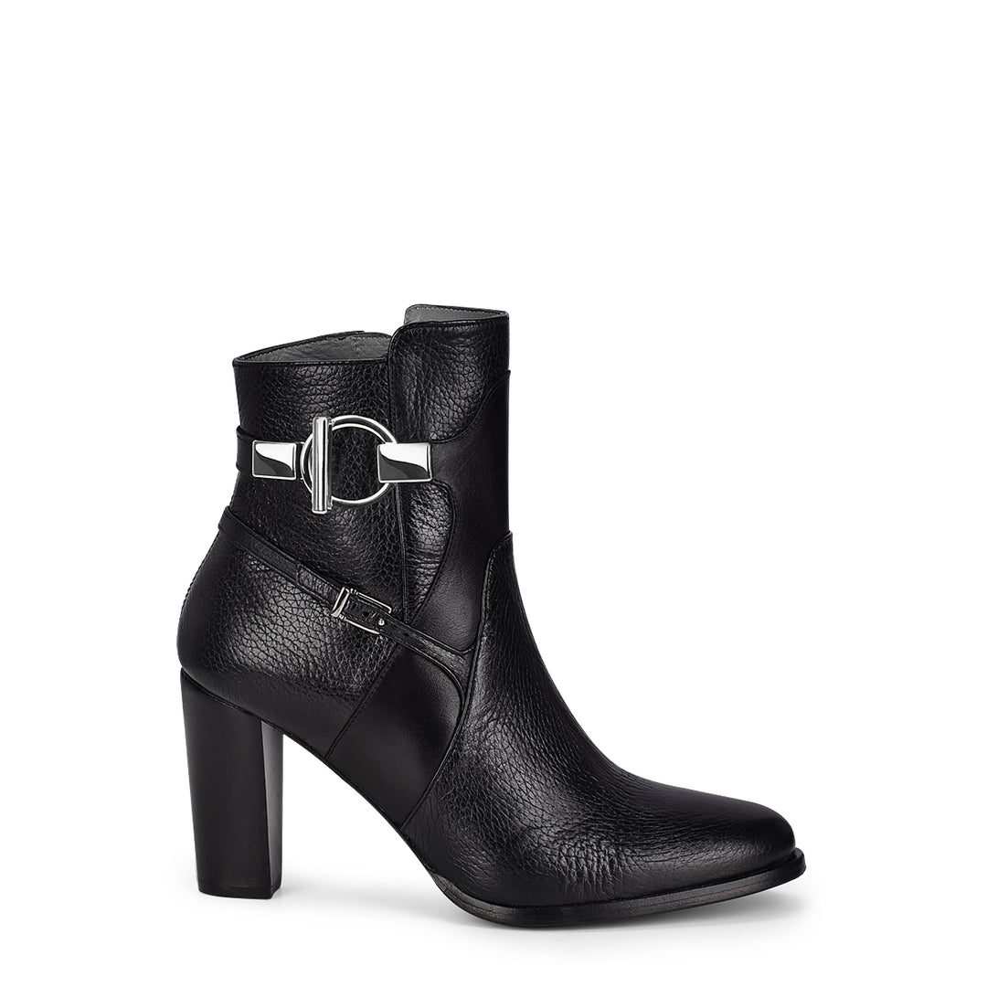 Black Deer Zipper Round Toe