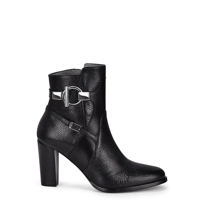 Black Deer Zipper Round Toe