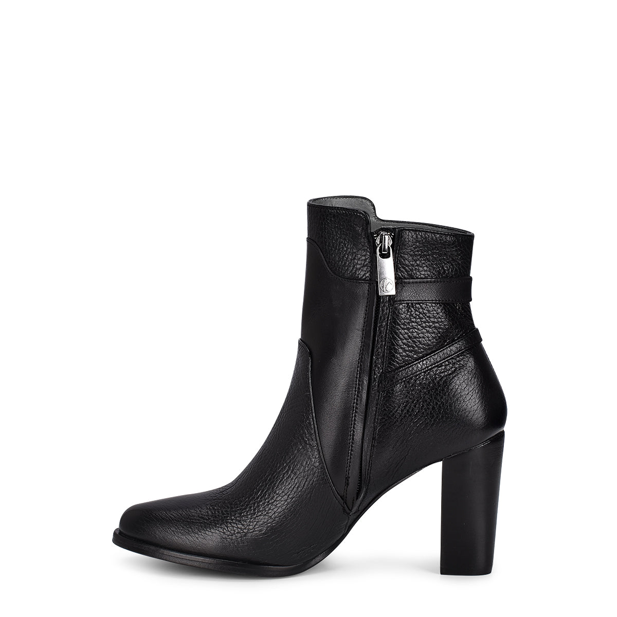 Black Deer Zipper Round Toe