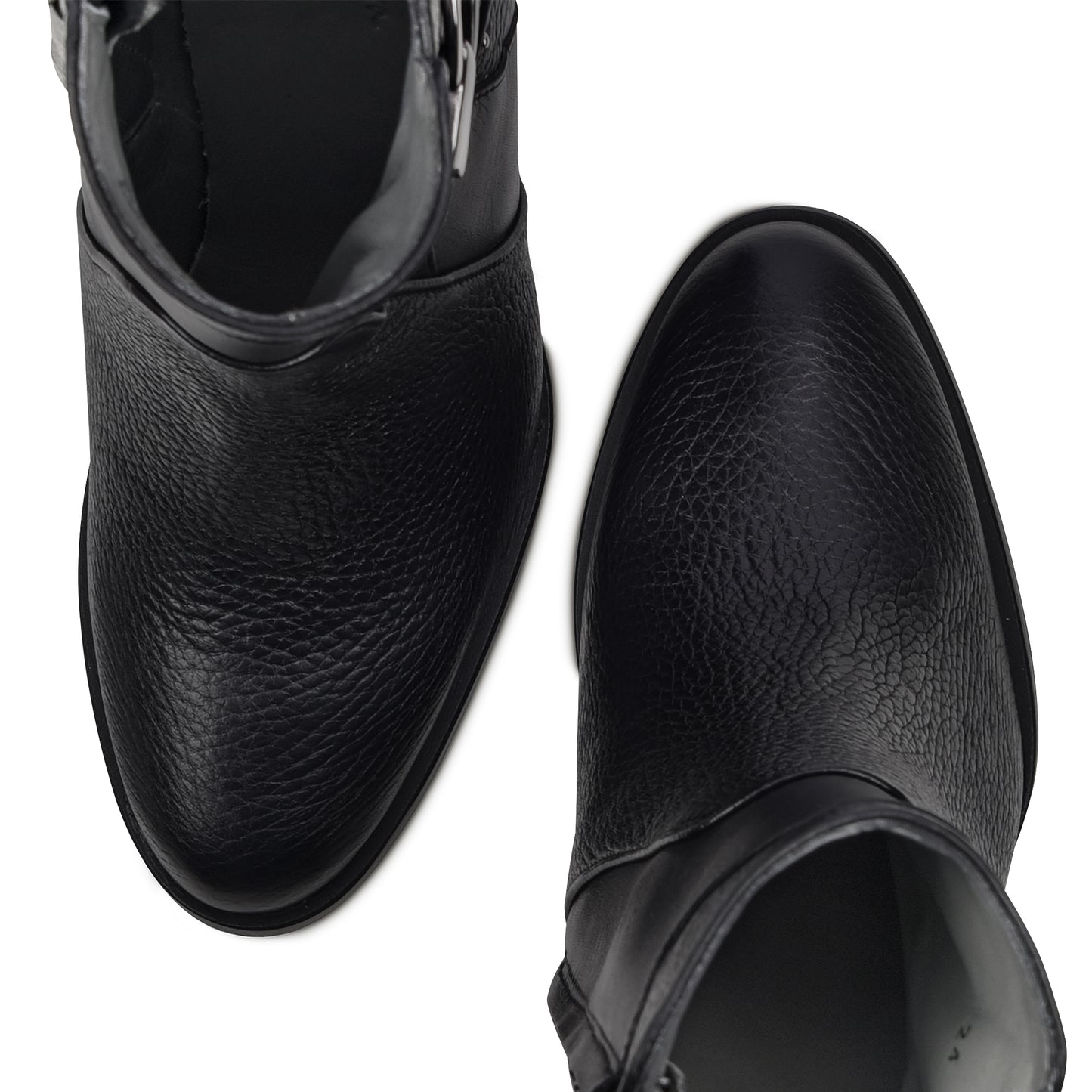 Black Deer Zipper Round Toe