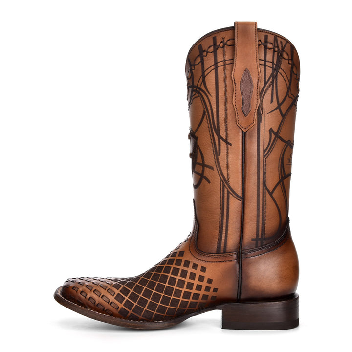 Over Honey Laser & Embroidery & Woven Square Toe