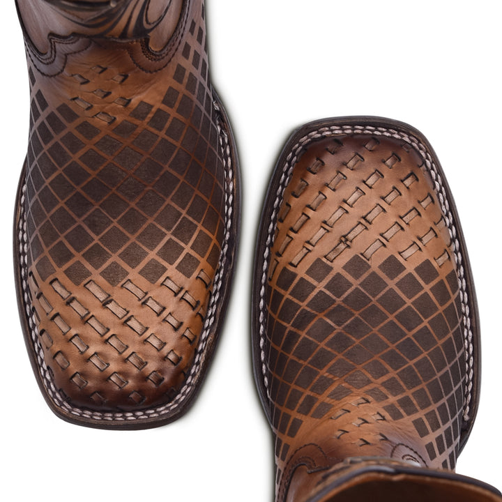 Over Honey Laser & Embroidery & Woven Square Toe