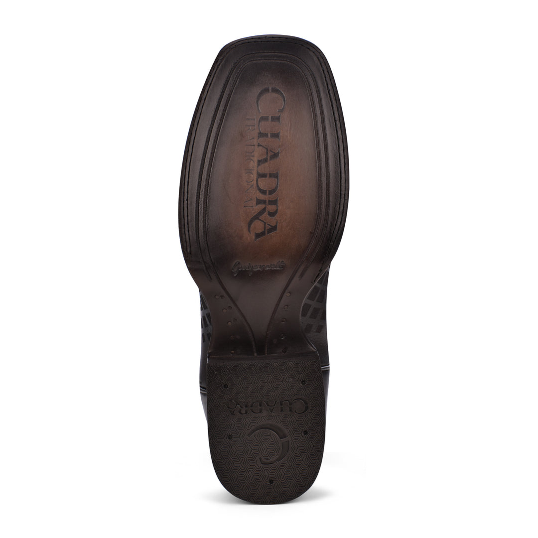 Over Black Laser & Embroidery & Woven Square Toe