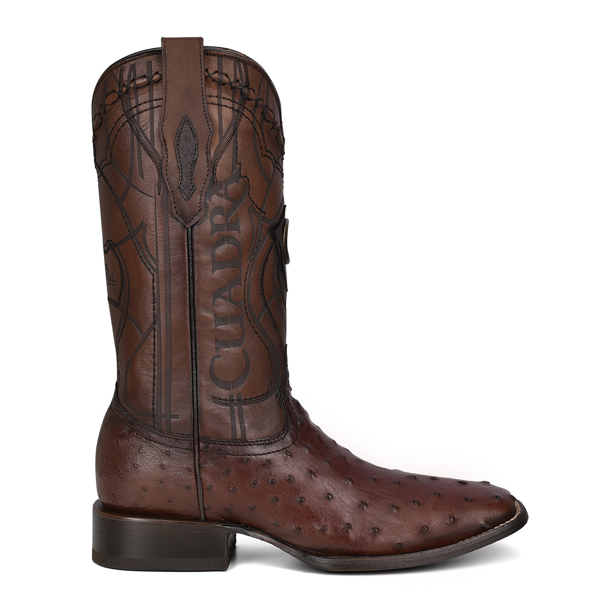 Cuadra Flame Brown Ostrich Laser & Embroidery CU677