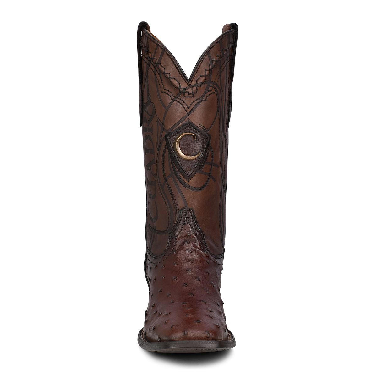 Cuadra Flame Brown Ostrich Laser & Embroidery CU677