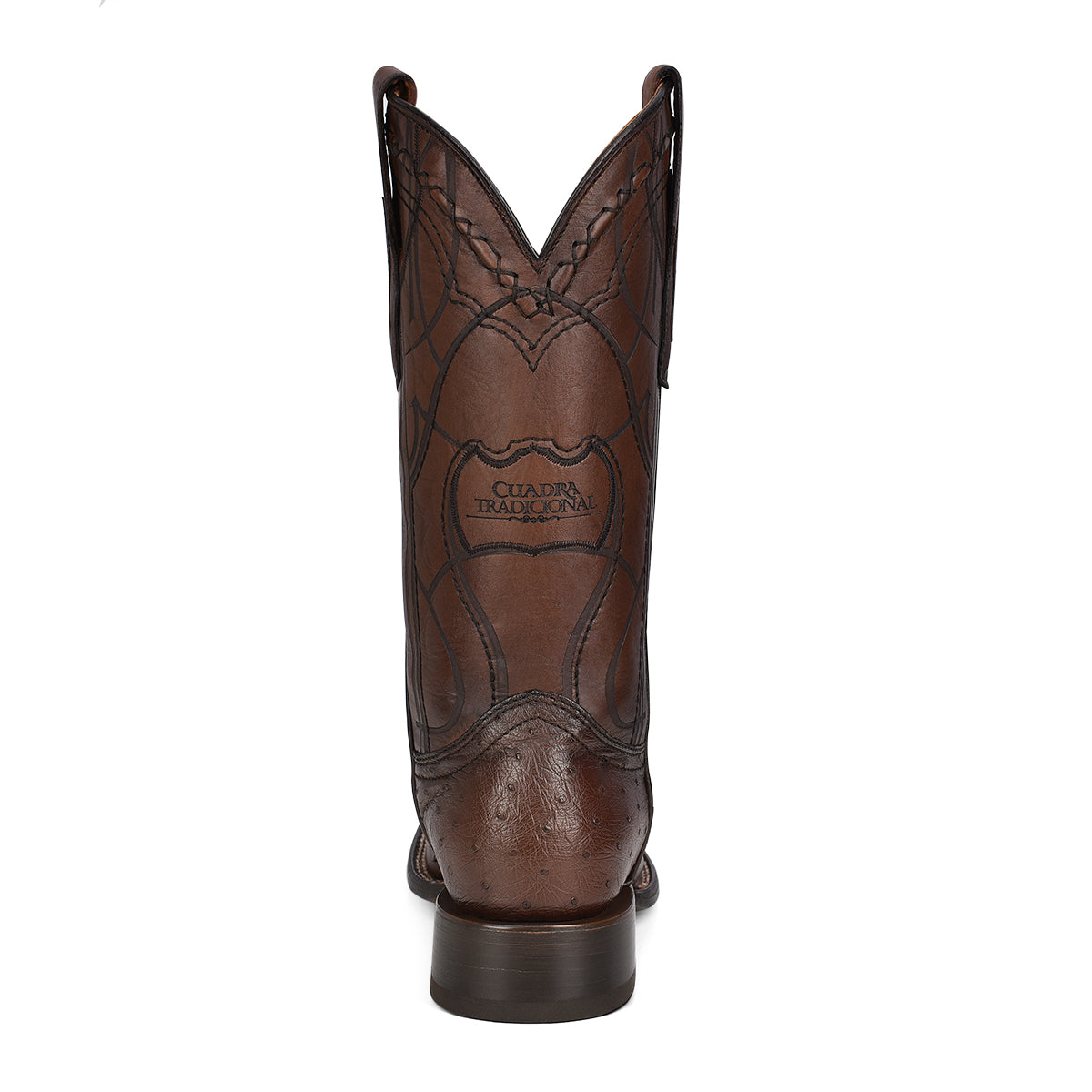 Cuadra Flame Brown Ostrich Laser & Embroidery CU677