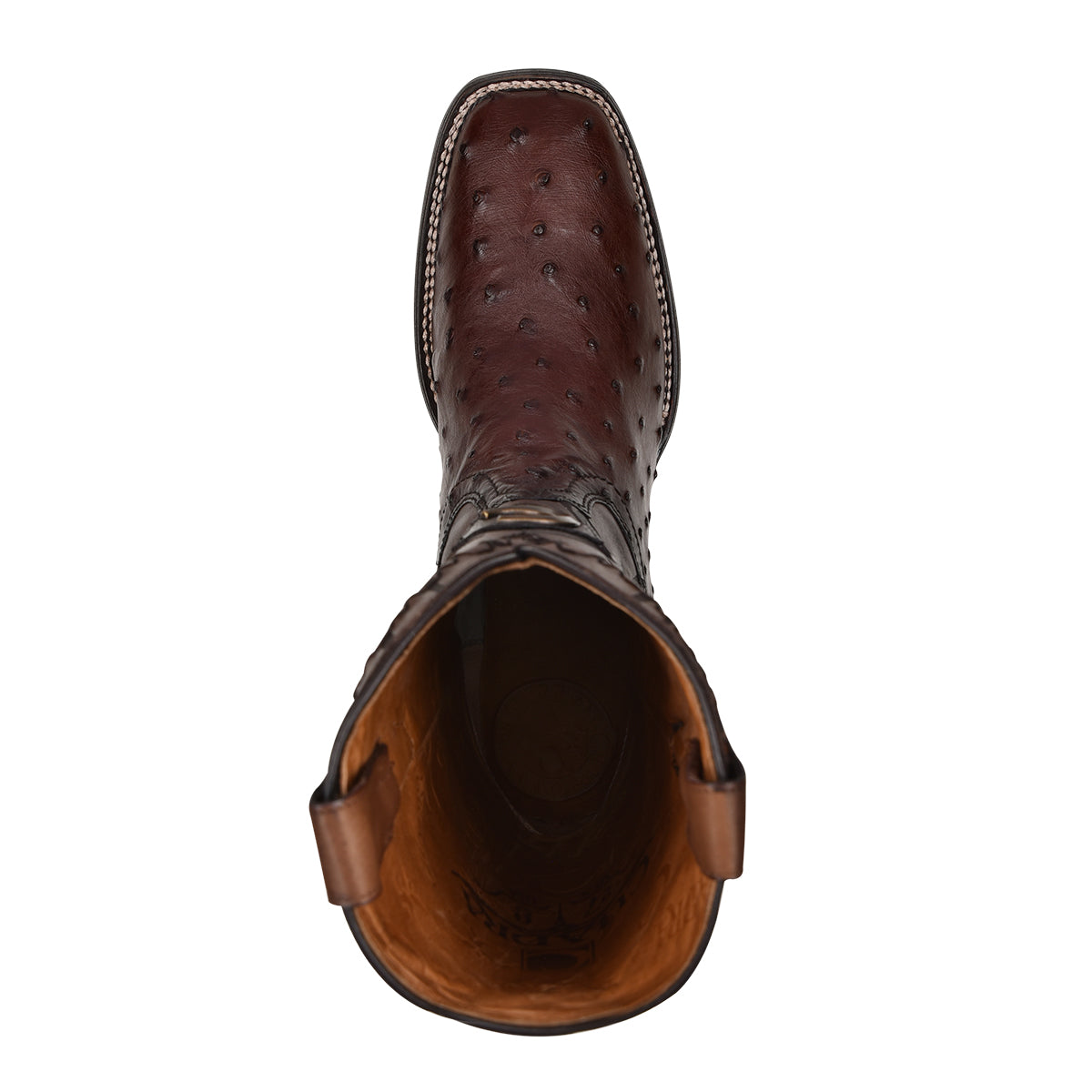 Cuadra Flame Brown Ostrich Laser & Embroidery CU677