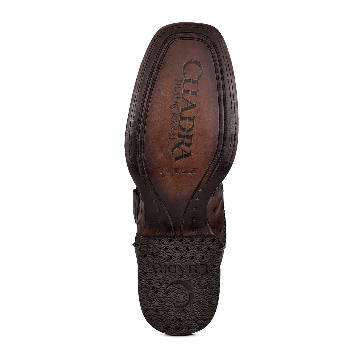 Cuadra Flame Brown Ostrich Laser & Embroidery CU677