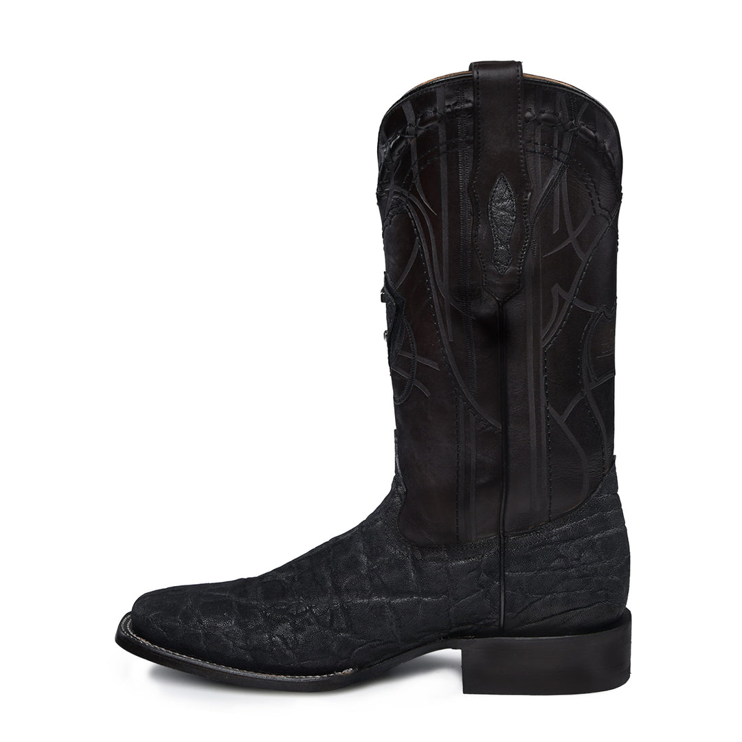 Black Elephant Laser & Embroidery Square Toe